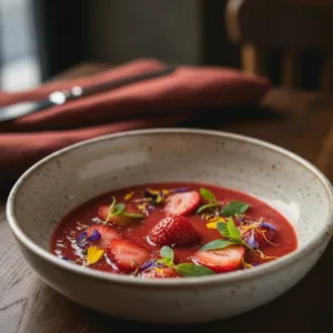 Soupe froide de fraises