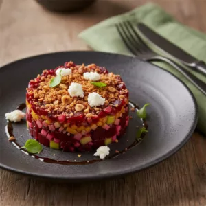 La Cour Tartare de betteraves et pommes granny