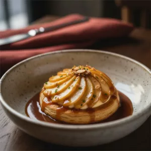 Tarte aux pommes avec caramel au beurre salé