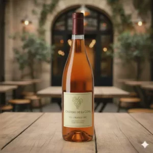 Bouteille de vin orange